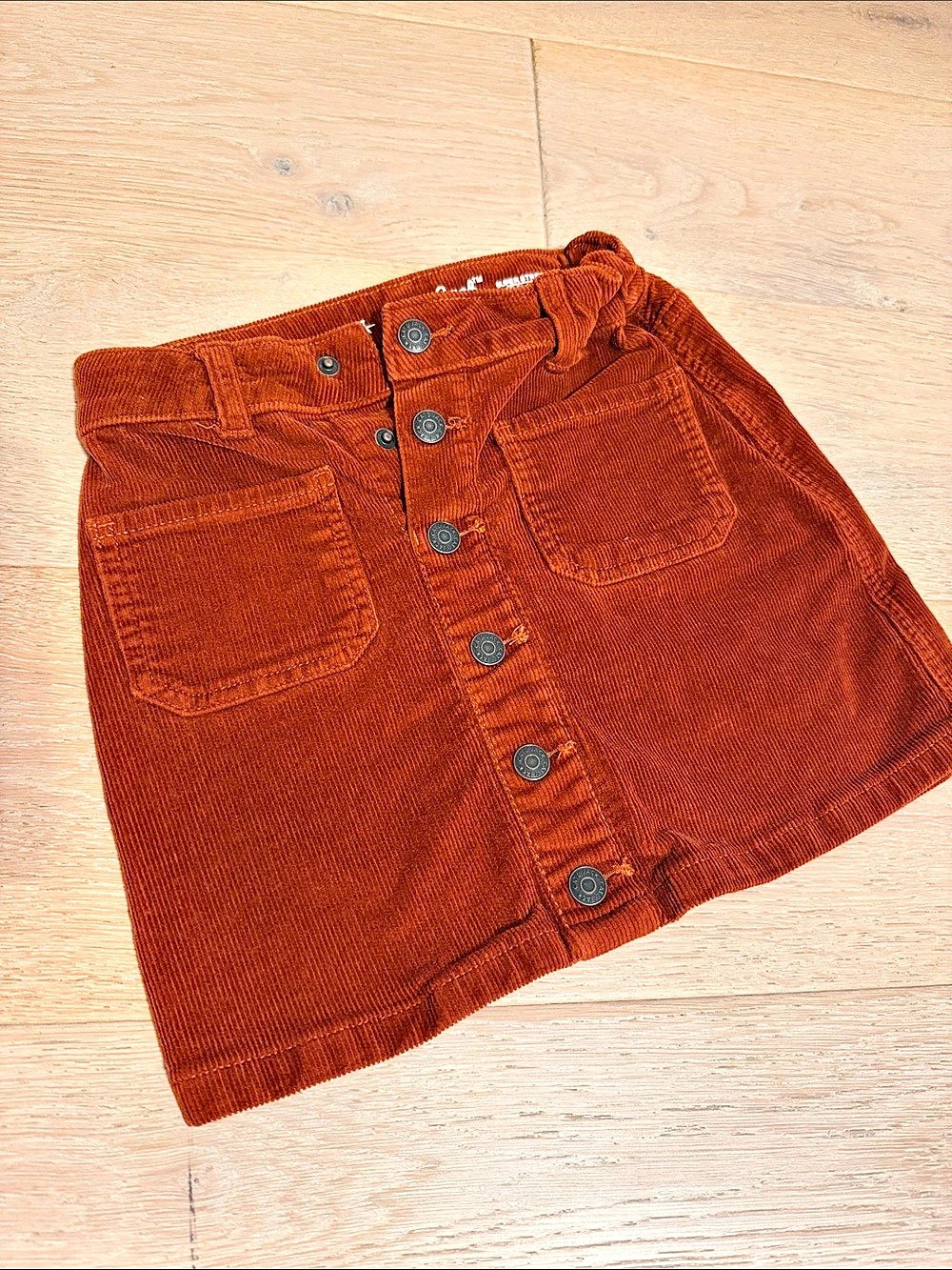 Cat & Jack Corduroy Button-Front Skirt Mini Skirt Brown Medium size 8